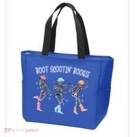 Boot Scootin Boogie Retro Western Skeleton Dancing Cow Gift Tote Bag thumb 3