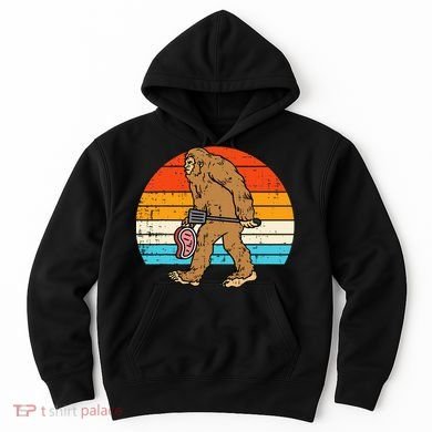 Bigfoot Sasquatch Bbq Retro Barbecue Grilling Hoodie