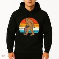 Bigfoot Sasquatch Bbq Retro Barbecue Grilling Hoodie thumb 2