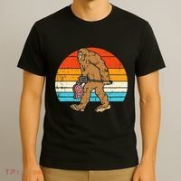 Bigfoot Sasquatch Bbq Retro Barbecue Grilling T-Shirt thumb 3