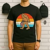 Bigfoot Sasquatch Bbq Retro Barbecue Grilling T-Shirt thumb 6