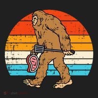 Bigfoot Sasquatch Bbq Retro Barbecue Grilling Beanie thumb 2
