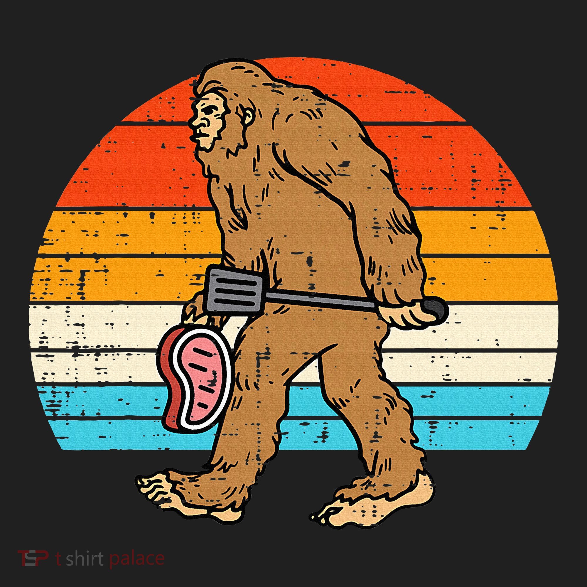 Bigfoot Sasquatch Bbq Retro Barbecue Grilling Beanie