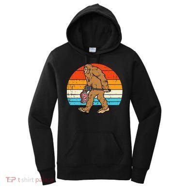 Bigfoot Sasquatch Bbq Retro Barbecue Grilling Women's Hoodie