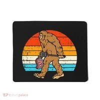 Bigfoot Sasquatch Bbq Retro Barbecue Grilling Mousepad thumb 0