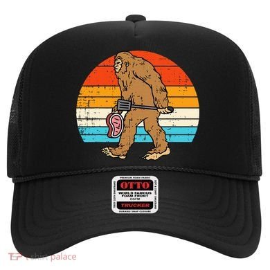 Bigfoot Sasquatch Bbq Retro Barbecue Grilling Hat