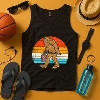 Bigfoot Sasquatch Bbq Retro Barbecue Grilling Tank Top thumb 4