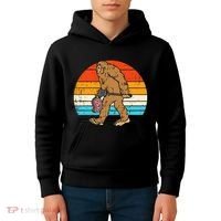 Bigfoot Sasquatch Bbq Retro Barbecue Grilling Kids Hoodie thumb 4