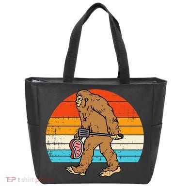 Bigfoot Sasquatch Bbq Retro Barbecue Grilling Tote Bag