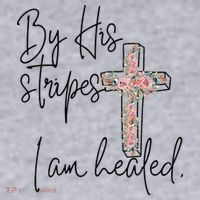 Bible Scripture By His Stripes I am Healed Easter Women's Sweatshirt thumb 2