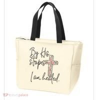 Bible Scripture By His Stripes I am Healed Easter Tote Bag thumb 3