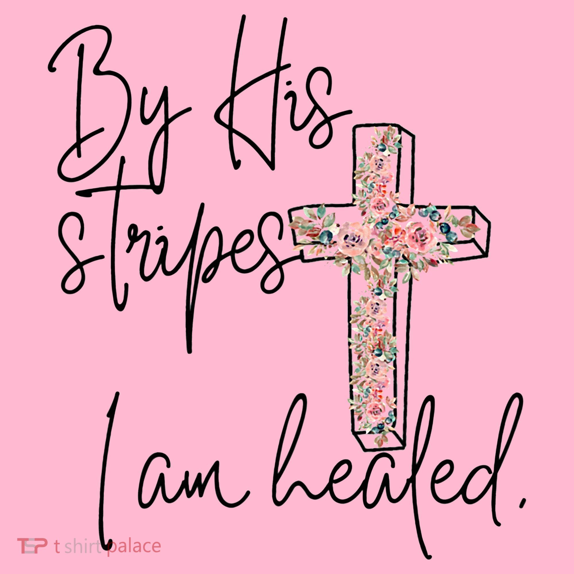 Bible Scripture By His Stripes I am Healed Easter Coaster