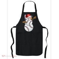 Baseball Snowman Balls Baseball Hat Snow Christmas Apron thumb 0