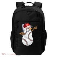 Baseball Snowman Balls Baseball Hat Snow Christmas Backpack thumb 0