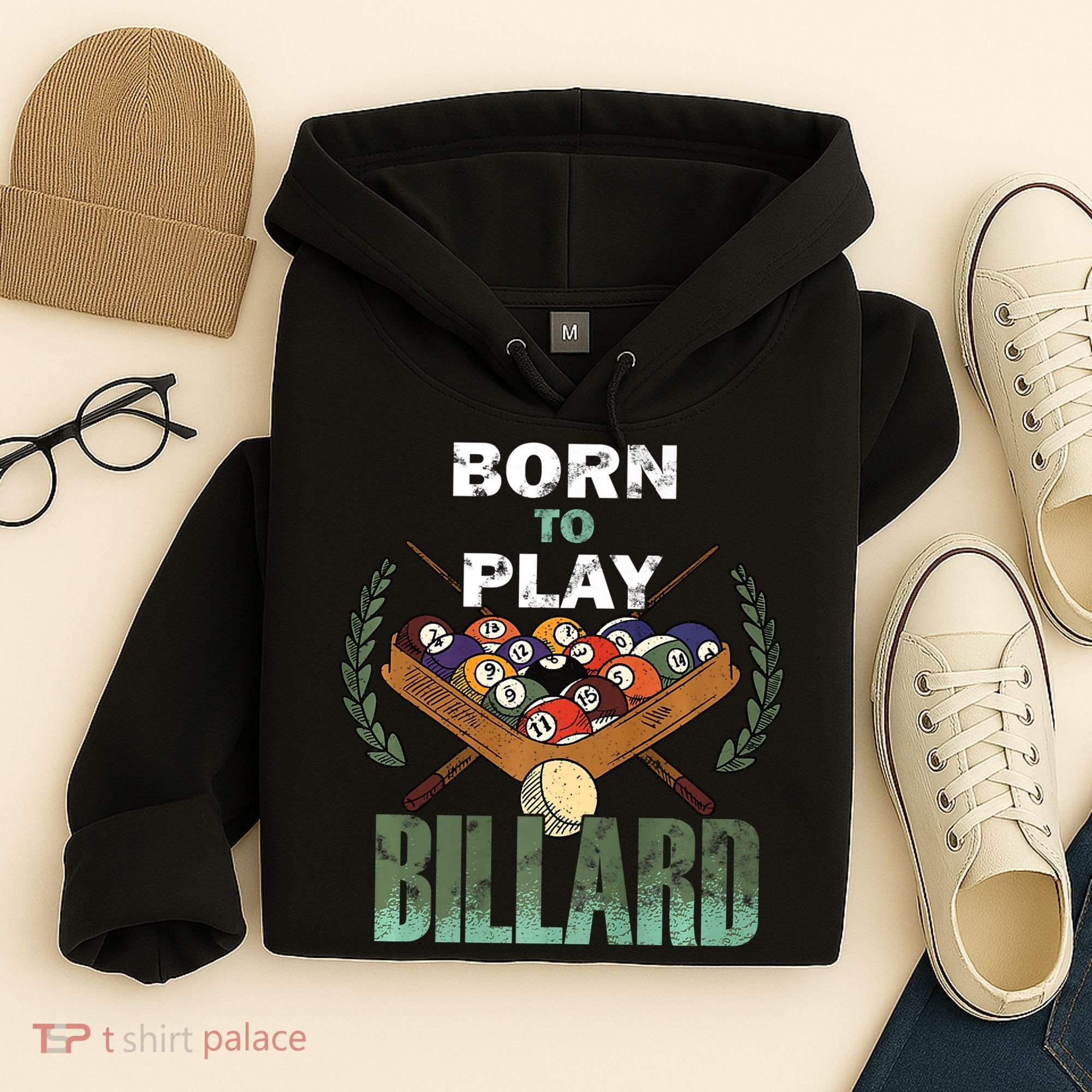 Billiards Saying Born To Play Billiard Funny Lover Trending Hoodie