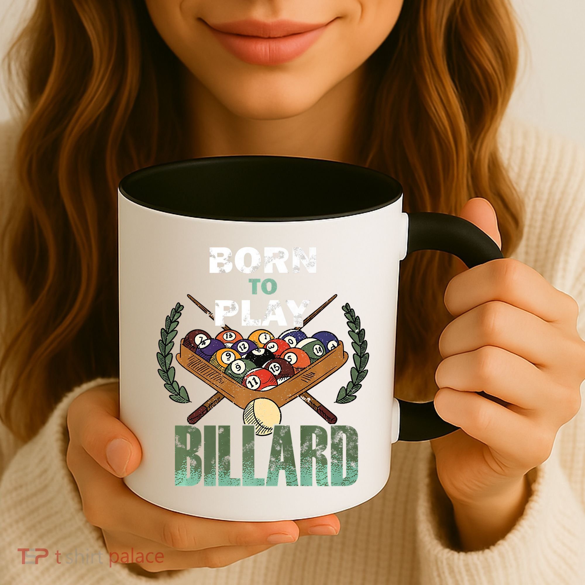 Billiards Saying Born To Play Billiard Funny Lover Trending Coffee Mug