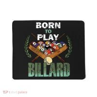 Billiards Saying Born To Play Billiard Funny Lover Trending Mousepad thumb 0