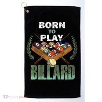 Billiards Saying Born To Play Billiard Funny Lover Trending Golf Towel thumb 0