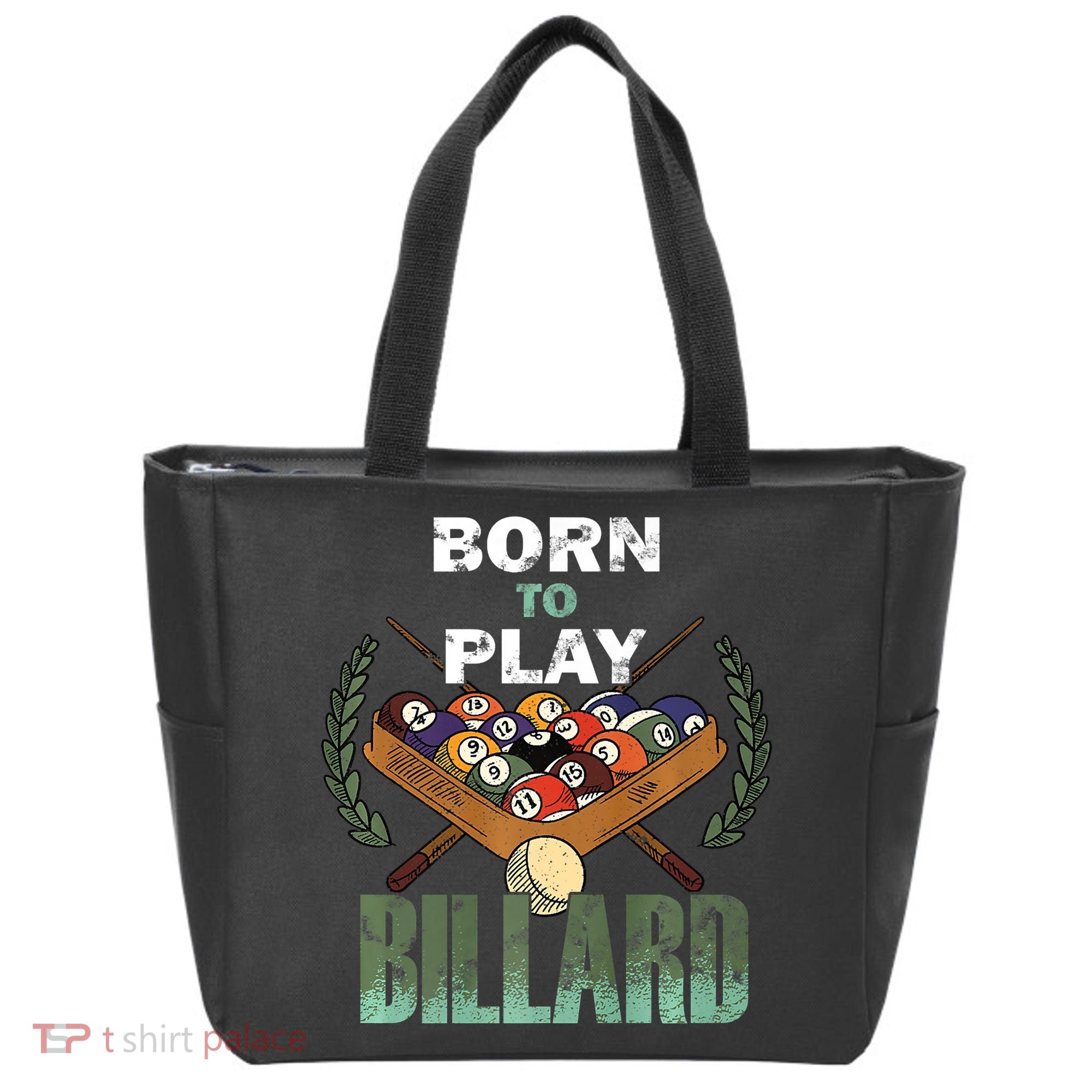 Billiards Saying Born To Play Billiard Funny Lover Trending Tote Bag