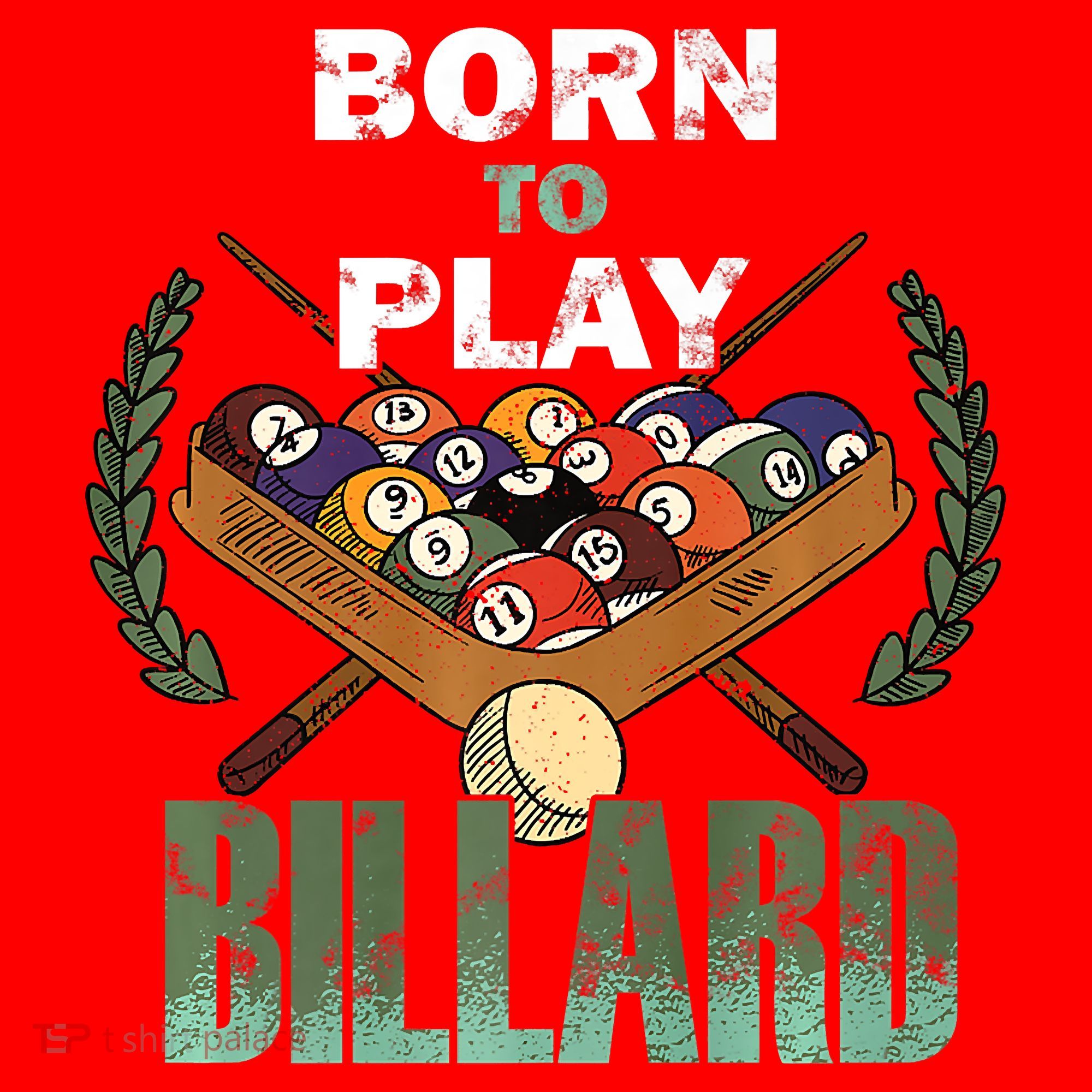 Billiards Saying Born To Play Billiard Funny Lover Trending Santa Hat