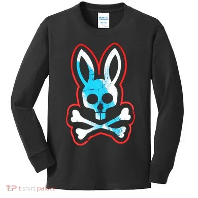 Bunny Skull Kids Long Sleeve Shirt