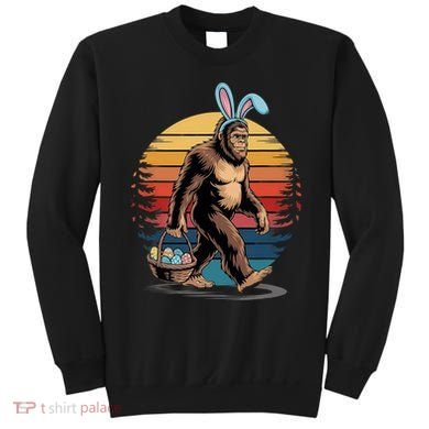 Bigfoot Sasquatch Bunny Easter Eggs Retro Sweatshirt