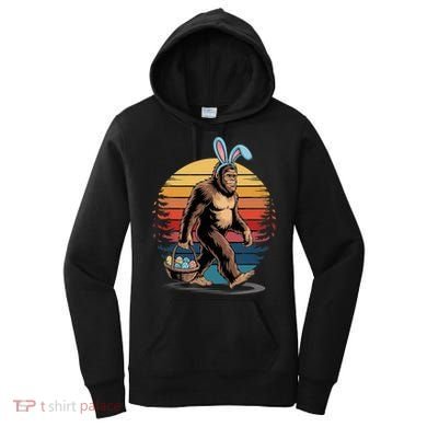 Bigfoot Sasquatch Bunny Easter Eggs Retro Women's Hoodie