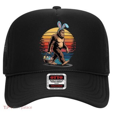 Bigfoot Sasquatch Bunny Easter Eggs Retro Hat