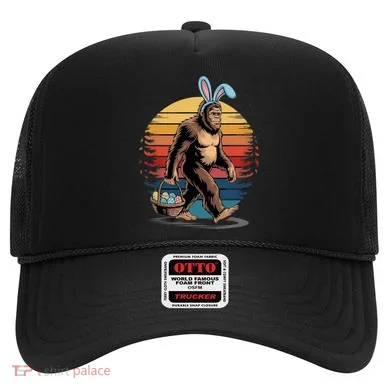Bigfoot Sasquatch Bunny Easter Eggs Retro Hat