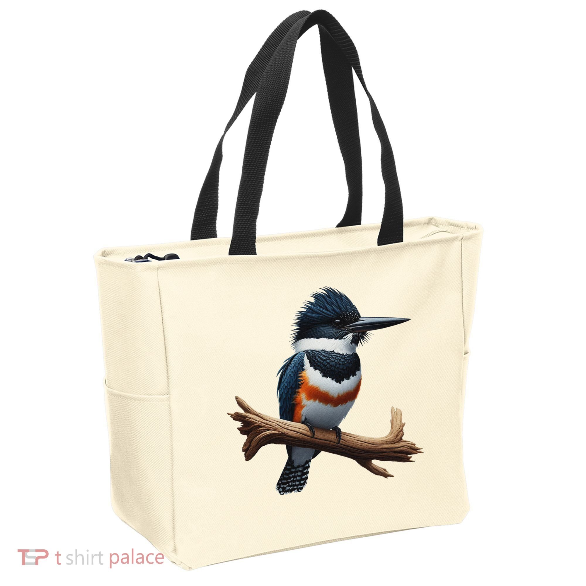 Bird Series. Belted Kingfisher Bird. ArtistS Rendition. Tote Bag
