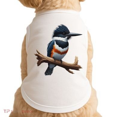 Bird Series. Belted Kingfisher Bird. ArtistS Rendition. Doggie Tank