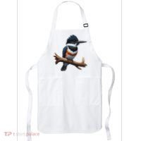 Bird Series. Belted Kingfisher Bird. ArtistS Rendition. Apron thumb 0