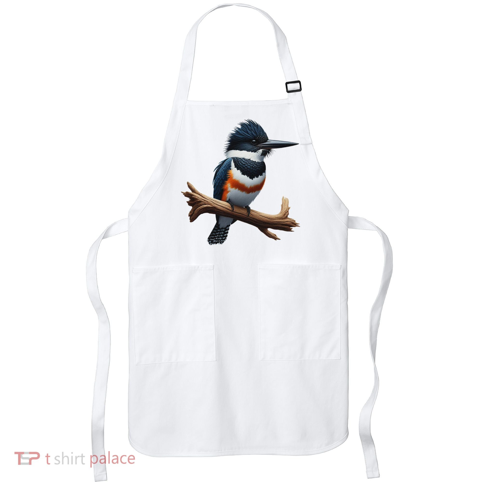 Bird Series. Belted Kingfisher Bird. ArtistS Rendition. Apron