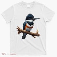 Bird Series. Belted Kingfisher Bird. ArtistS Rendition. T-Shirt thumb 0