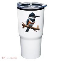 Bird Series. Belted Kingfisher Bird. ArtistS Rendition. Tumbler thumb 0