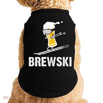 Brewski Skiing Beer Doggie Tank