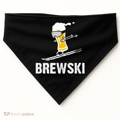 Brewski Skiing Beer USA-Made Doggie Bandana