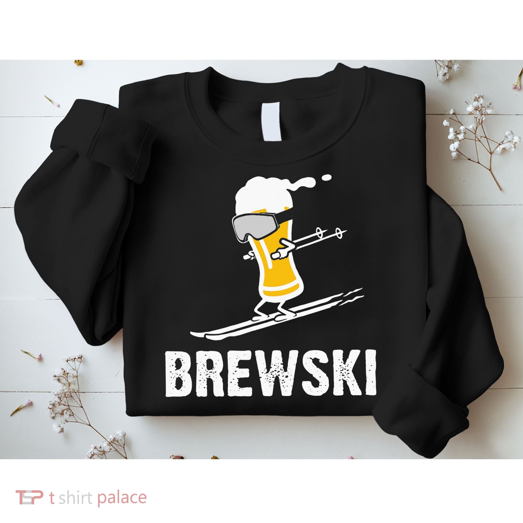 Brewski Skiing Beer Sweatshirt