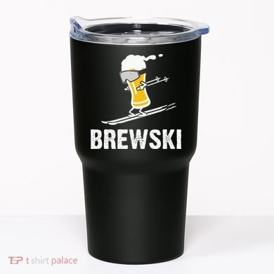 Brewski Skiing Beer Tumbler