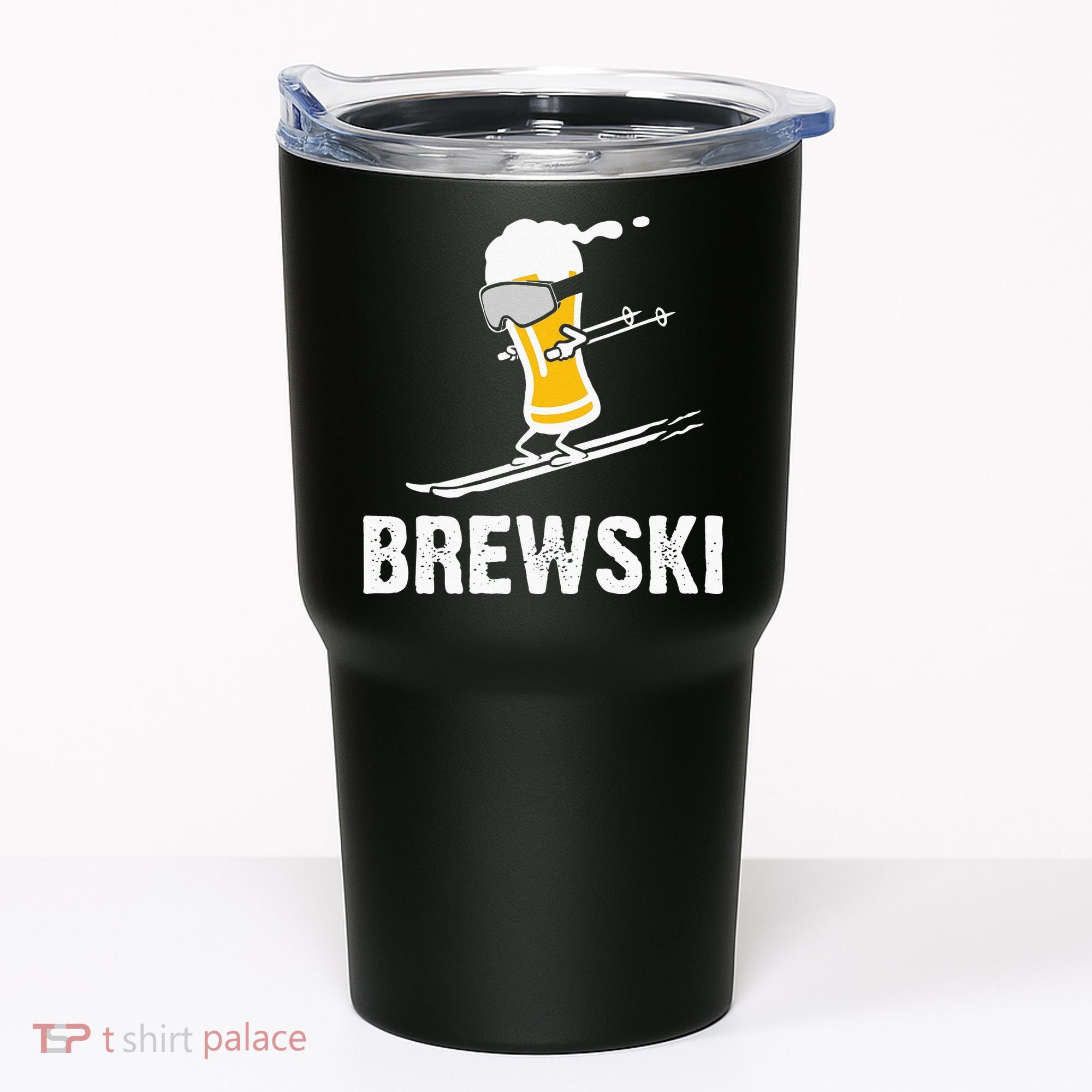 Brewski Skiing Beer Tumbler