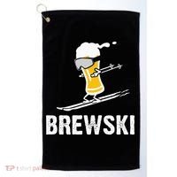 Brewski Skiing Beer Golf Towel thumb 0