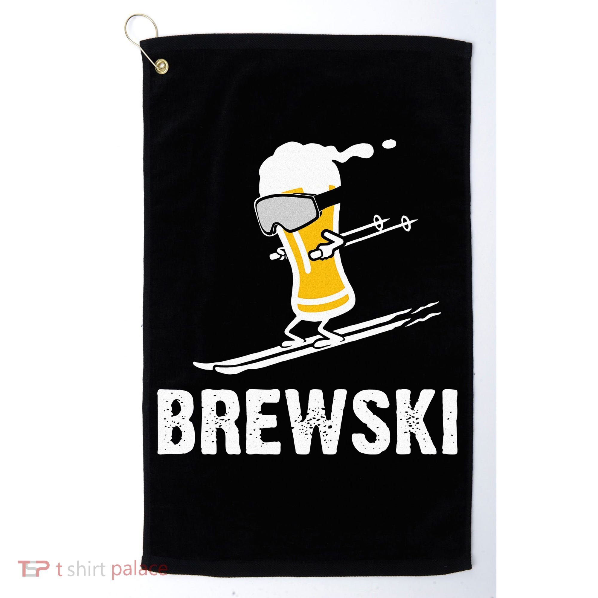 Brewski Skiing Beer Golf Towel