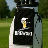Brewski Skiing Beer Golf Towel thumb 2