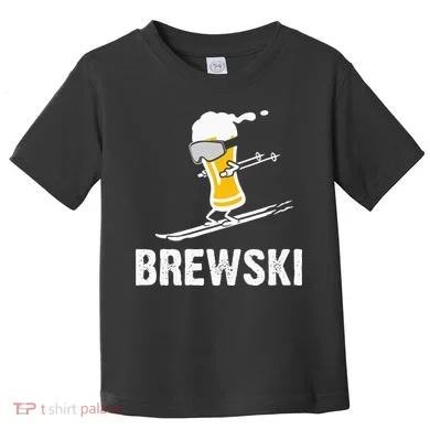 Brewski Skiing Beer Toddler T-Shirt