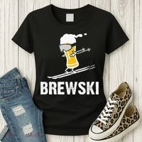 Brewski Skiing Beer Women's T-Shirt thumb 3