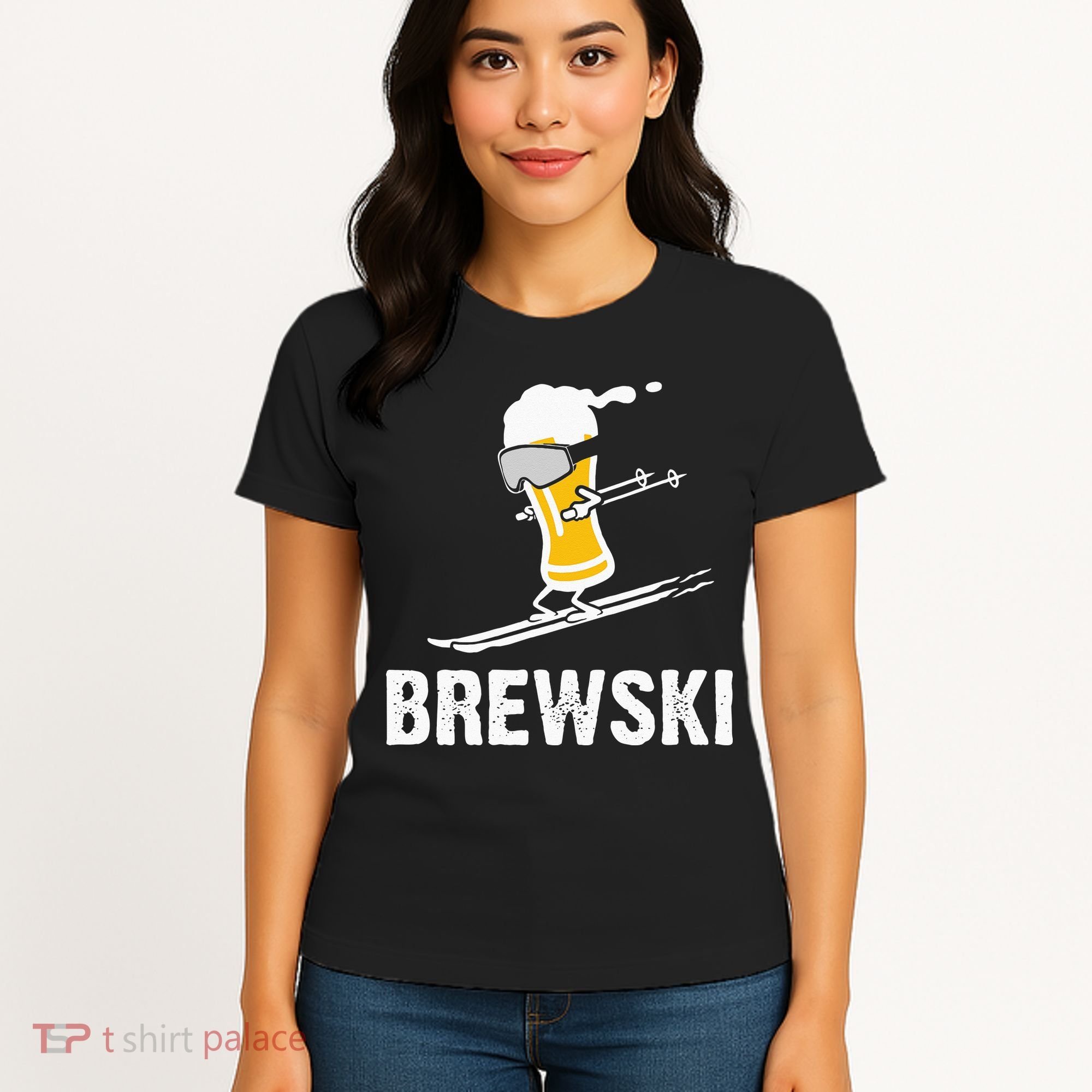Brewski Skiing Beer Women's T-Shirt