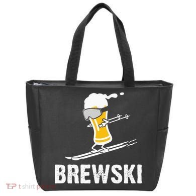 Brewski Skiing Beer Tote Bag