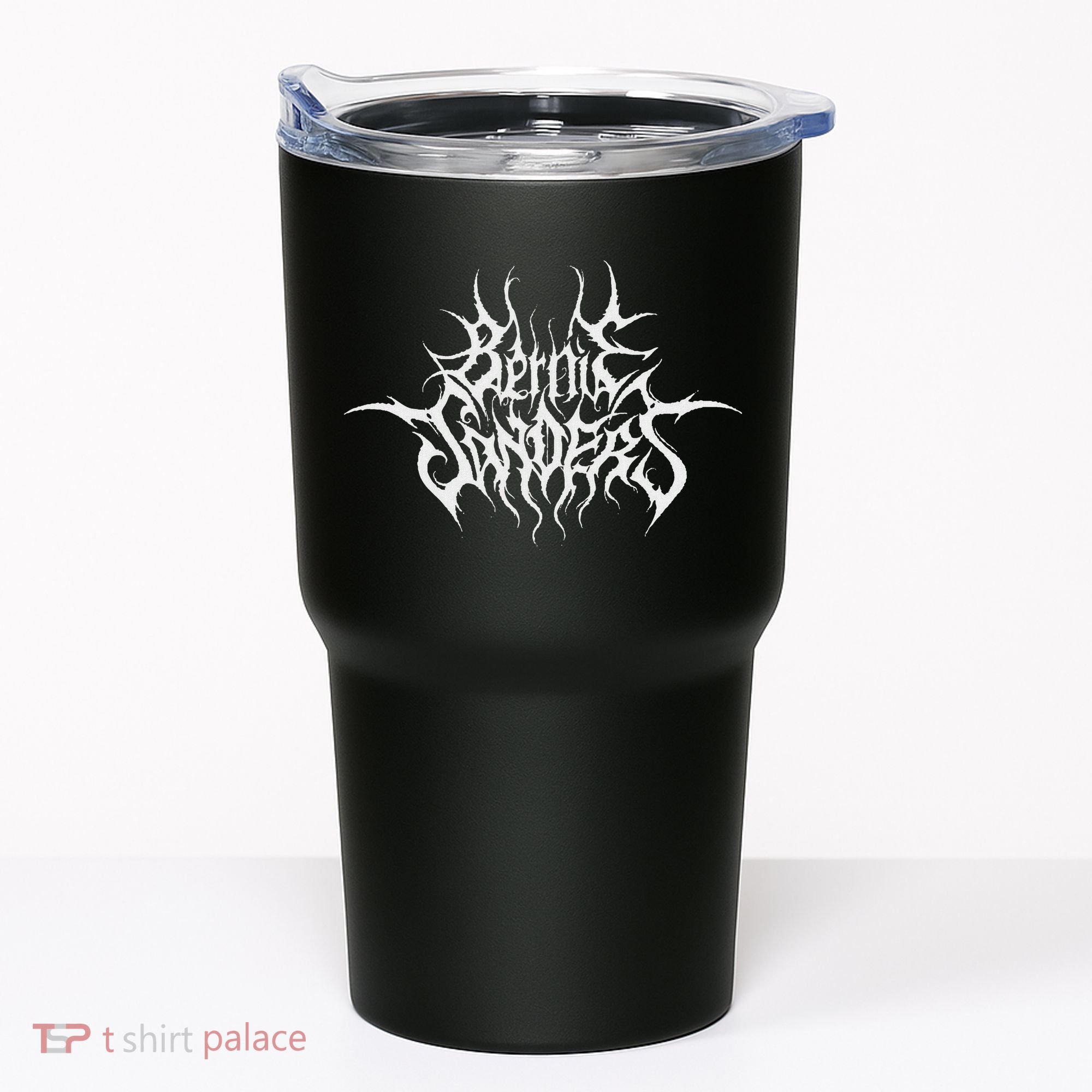 Bernie Sanders Black Metal Band Tumbler