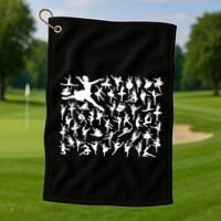 Ballerina Silhouettes Golf Towel thumb 1