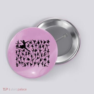 Ballerina Silhouettes Button